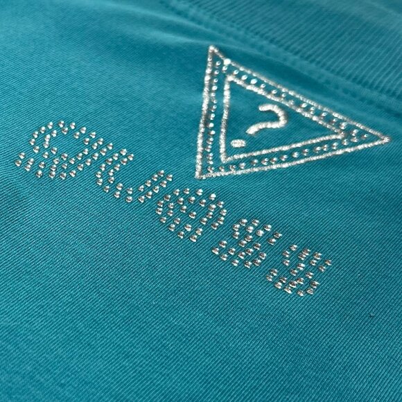 Teal Guess Flared Joggers - Picture 4 of 10
